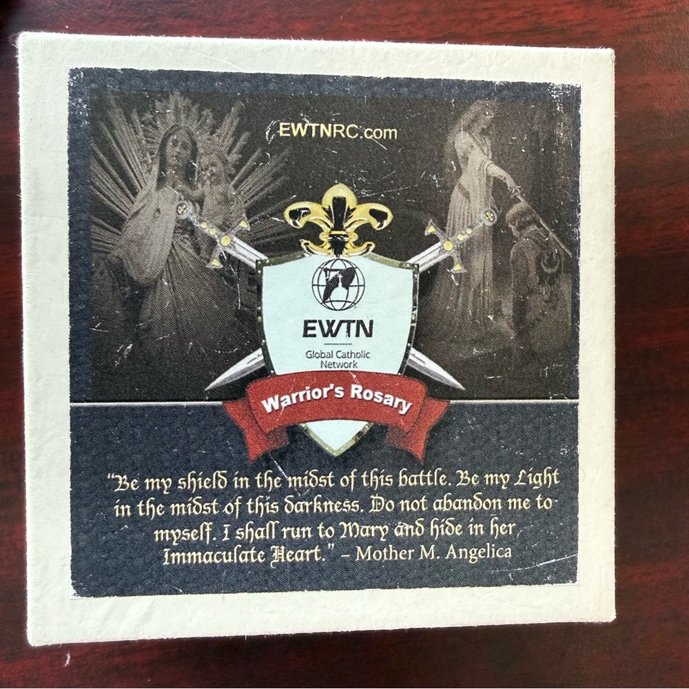 The Warriors Rosary Stainless Steel Special Edition for EWTN Silver Gold Ble - Picture 10 of 12